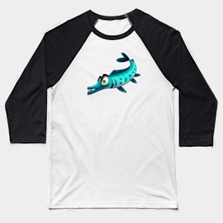 Cute Barracuda Drawing Baseball T-Shirt